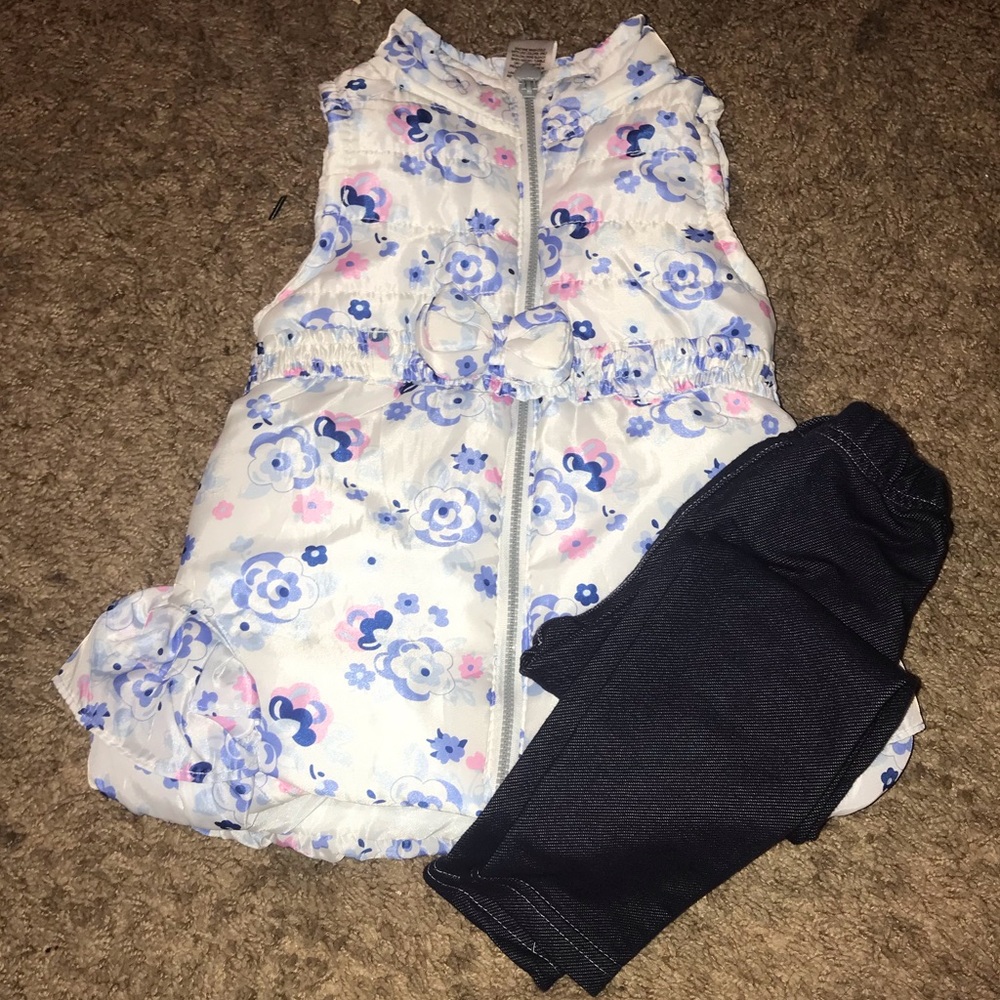 3T-toddlers clothes-a vest and legging as a set